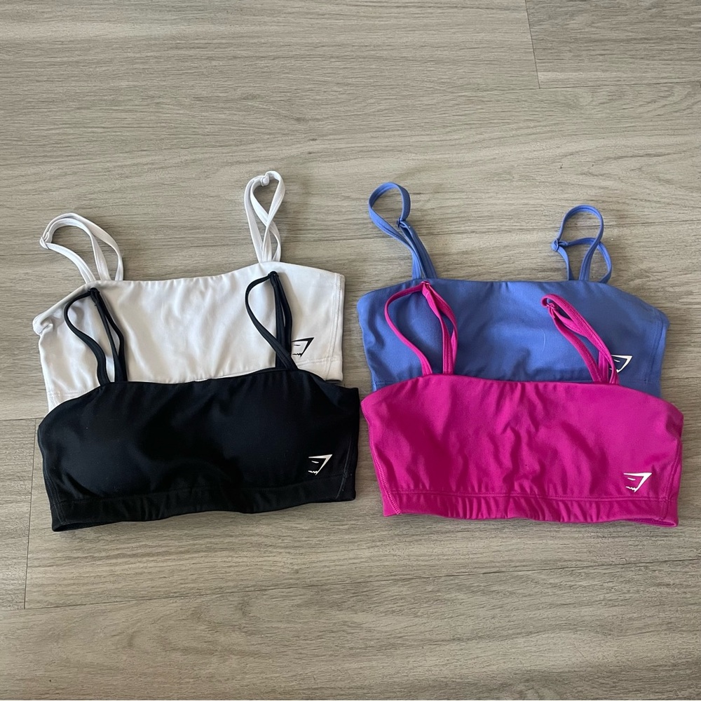 Gymshark Sport bra bundle!in Black, Blue, white and Pink